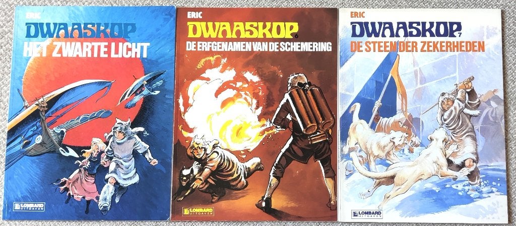 3 stripalbums van Dwaaskop   1ste drukken vanaf 1983, Boeken, Stripboeken, Meerdere stripboeken, Ophalen of Verzenden, Zo goed als nieuw