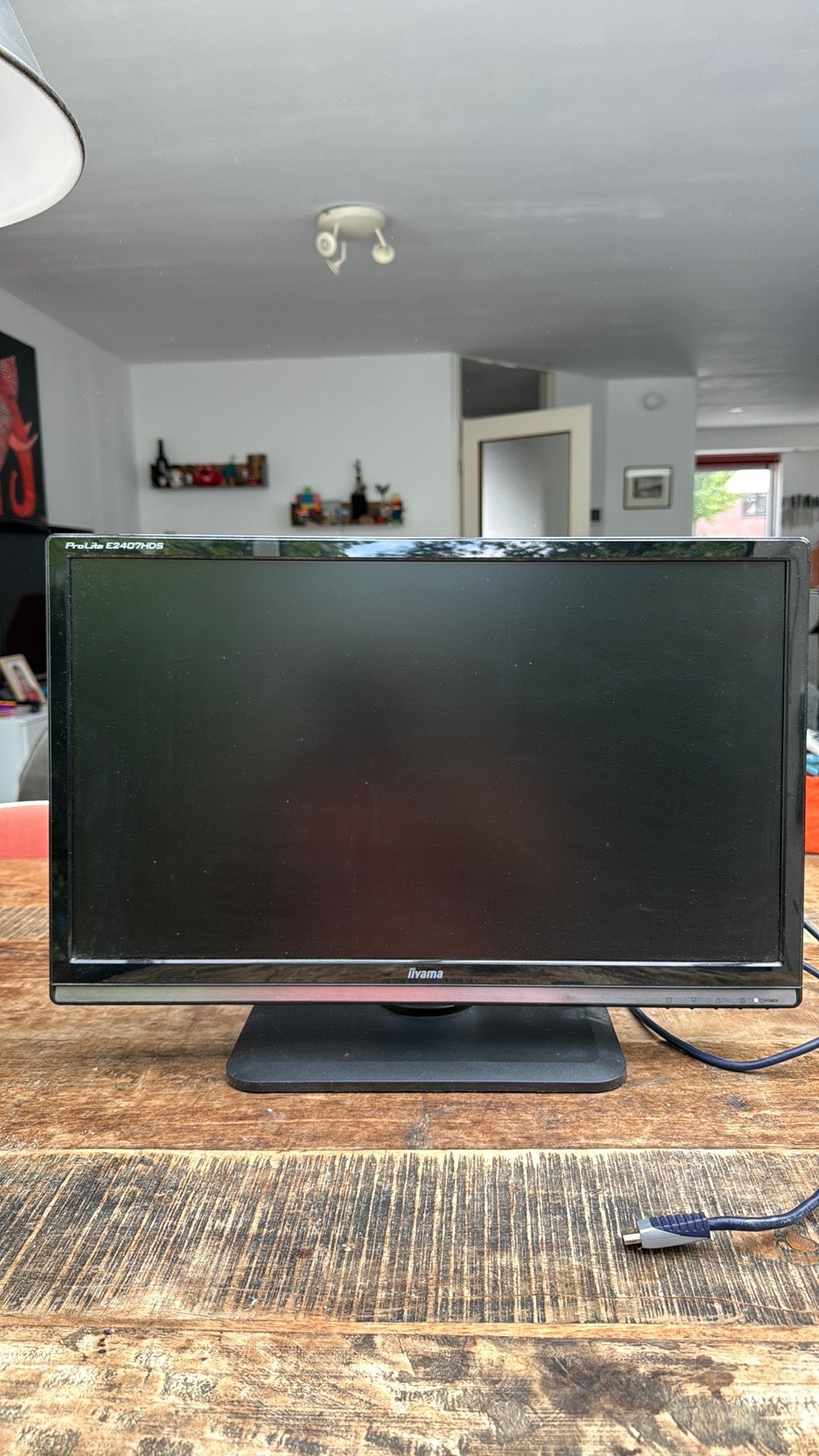iiyama prolite e2407hds, Ophalen, Zo goed als nieuw, Full HD, 60 Hz of minder