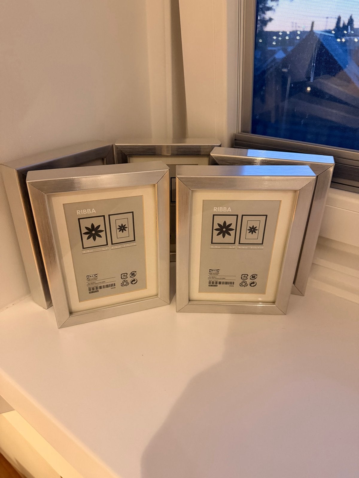IKEA RIBBA Fotolijsten - Set van 5, Huis en Inrichting, Ophalen of Verzenden, Zo goed als nieuw, Metaal of Aluminium, Minder dan 50 cm