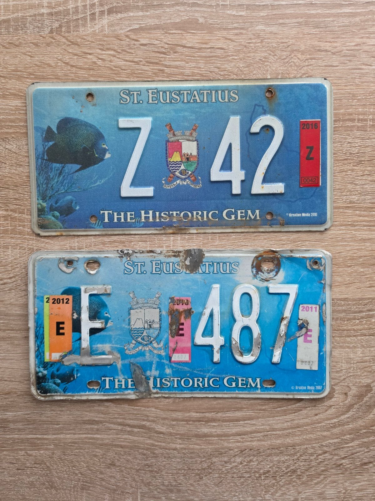 Kentekens Sint Eustatius Bonaire Curaçao, Ophalen of Verzenden