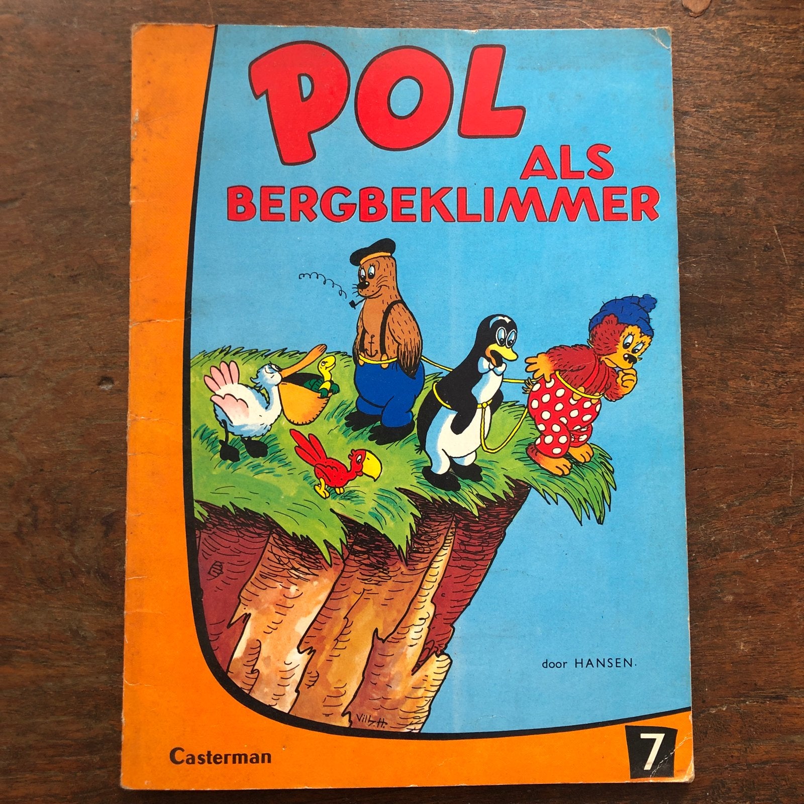 Pol als Bergbeklimmer - Vintage Kinderboek Casterman, Eén stripboek, Ophalen of Verzenden, Zo goed als nieuw