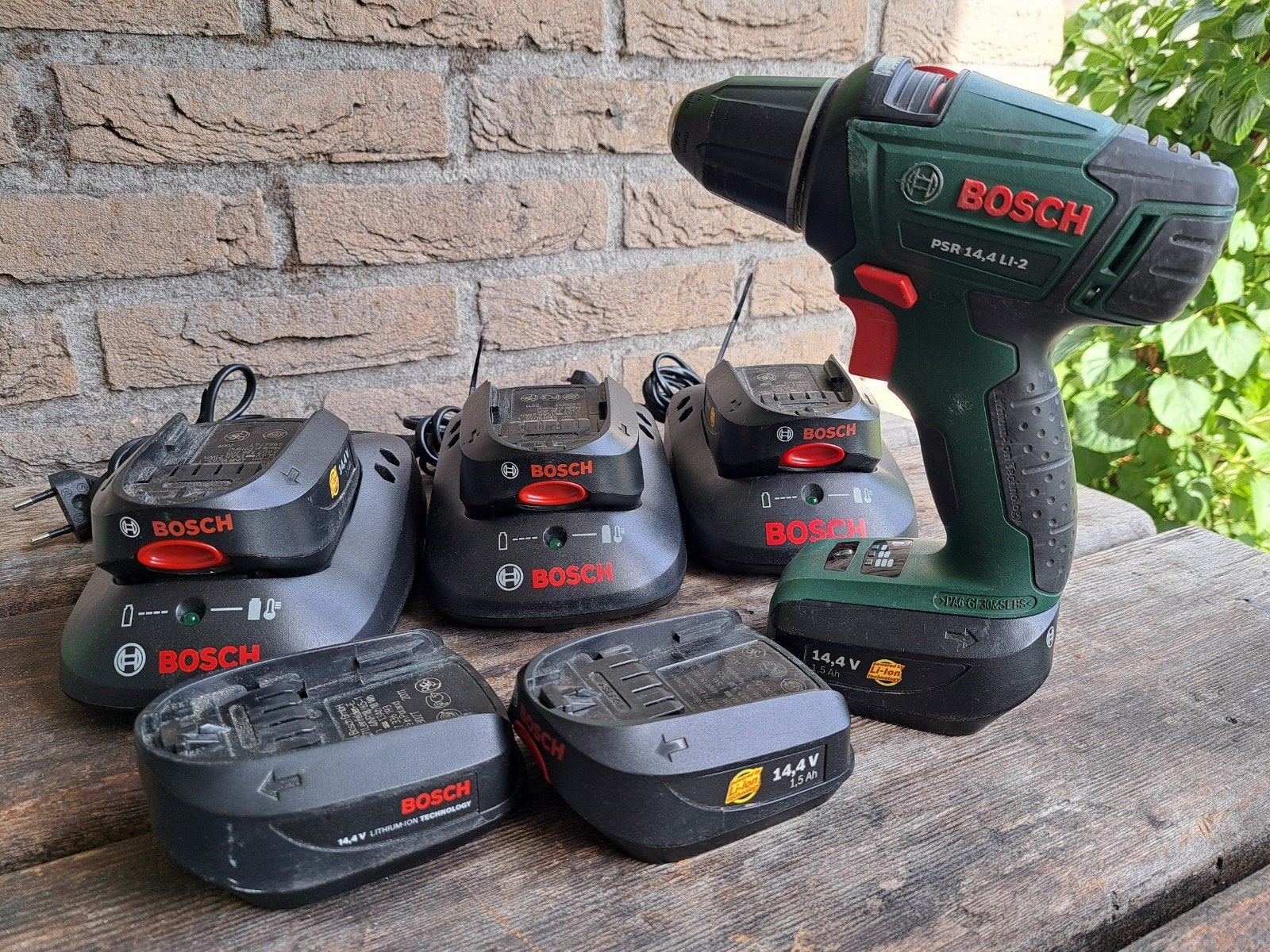 Bosch 14.4V accuboormachine, Doe-het-zelf en Verbouw, Gereedschap | Boormachines, Ophalen of Verzenden, Gebruikt, Minder dan 400 watt