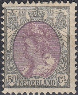 Nederland 1.37.4- 1899- 3 x Wilhelmina Bontkraag- NVPH-75- O, Verzenden, T/m 1940, Postfris