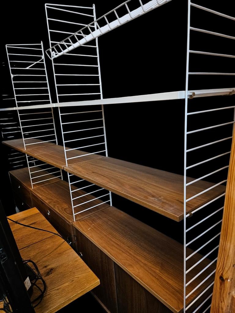 Vintage String wandmeubel met lades en planken, Ophalen, String Furniture, Niet bekend, Niet bekend