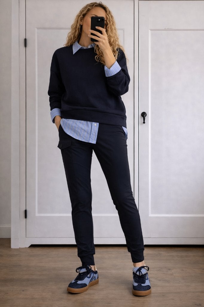 Studio Anneloes broek Franka Maat M - blauw, Kleding | Dames, Maat 38/40 (M), Studio Anneloes, Blauw, Ophalen of Verzenden