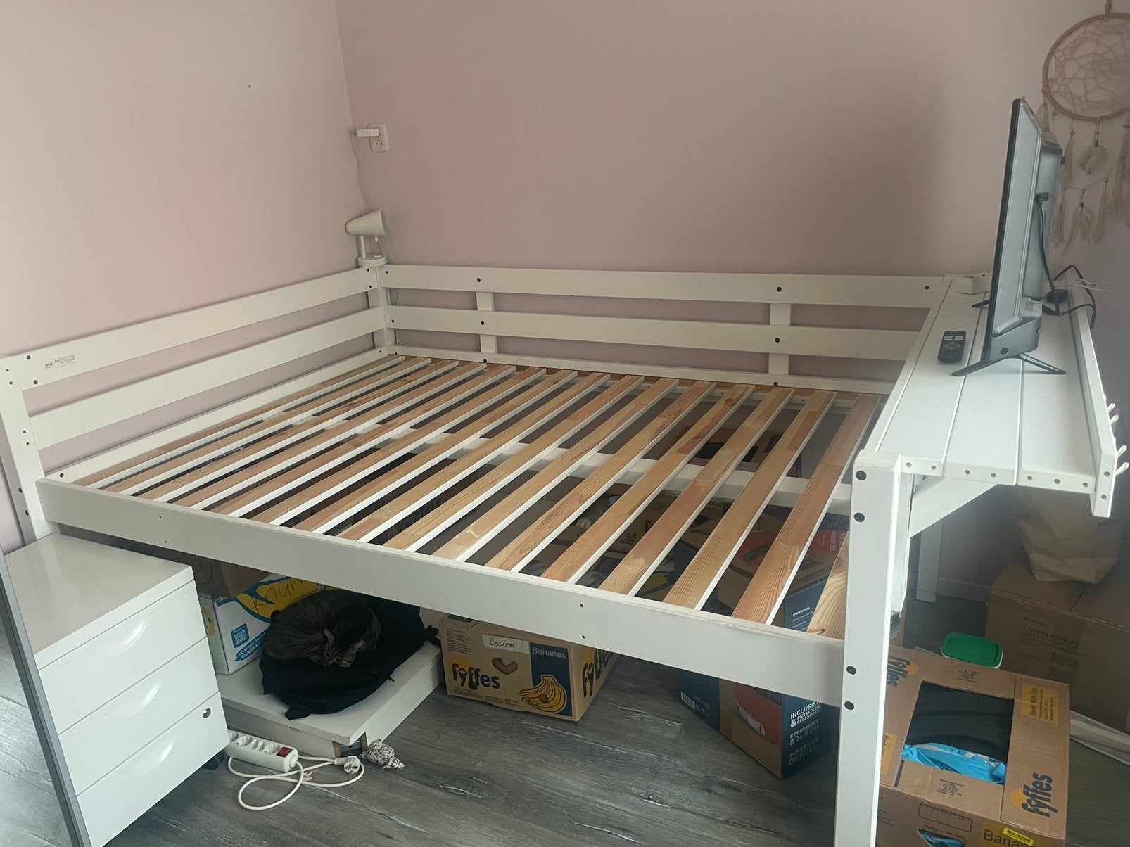 Gratis bed 140x200, Ophalen, Gebruikt, Overige typen, Tweepersoons