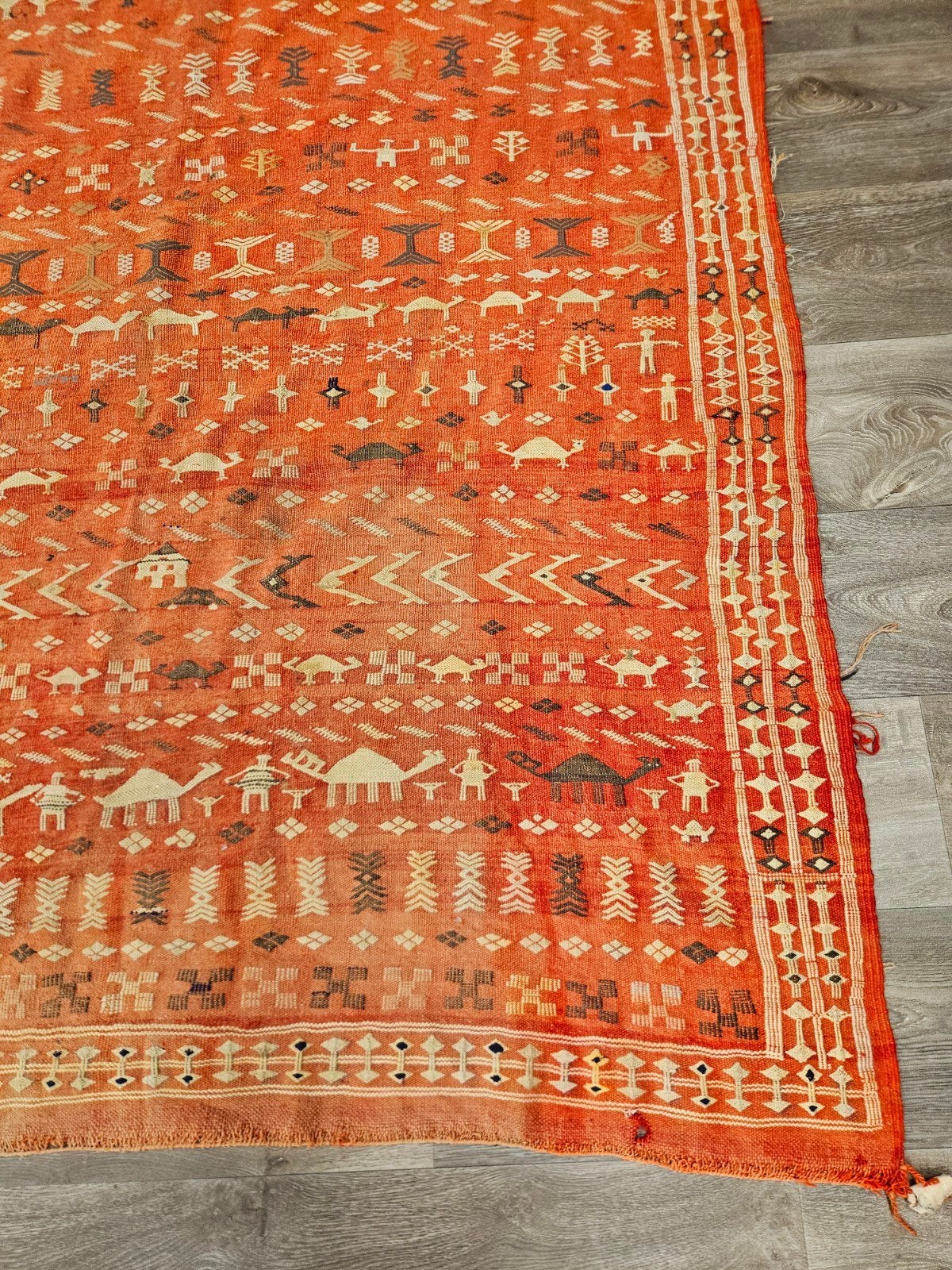 Handgeweven Kelim Tapijt. Heel Uniek! Prachtige patronen!, 100 tot 150 cm, 200 cm of meer, Ophalen of Verzenden, Zo goed als nieuw