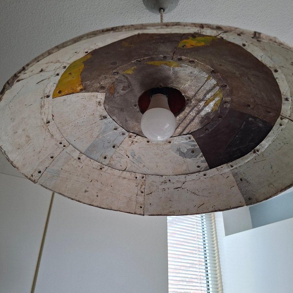 Unieke industriële hanglamp - Upcycled design, Zo goed als nieuw, Industrieel, Upcycled, Vintage, Metaal, E27 (groot)