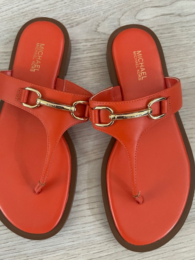 Michael Kors sandalen oranje, Michael Kors, Oranje, Zo goed als nieuw, Sandalen of Muiltjes