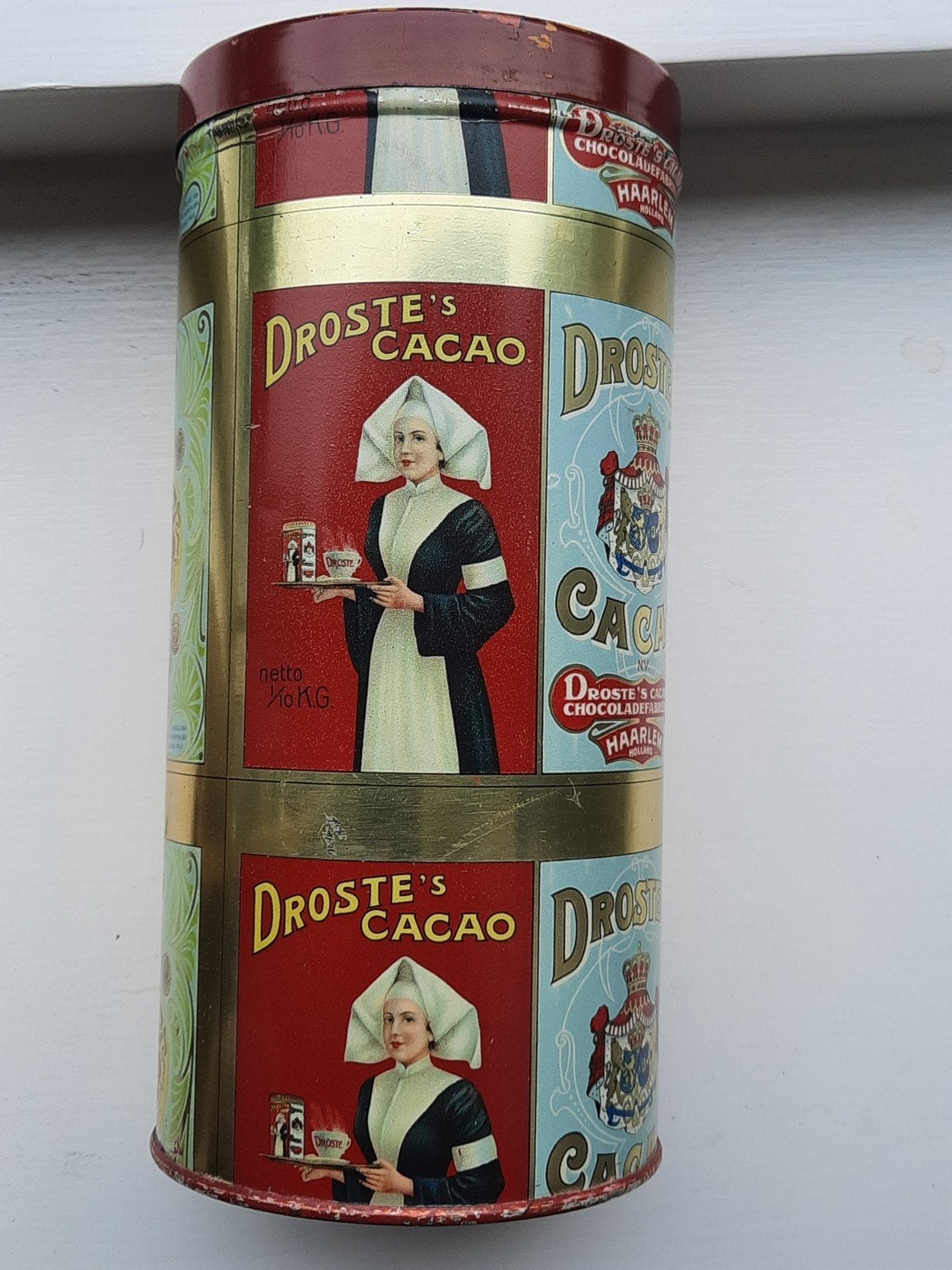Droste cacao blik, Verzamelen, Blikken, Ophalen of Verzenden, Gebruikt, Overige, Droste