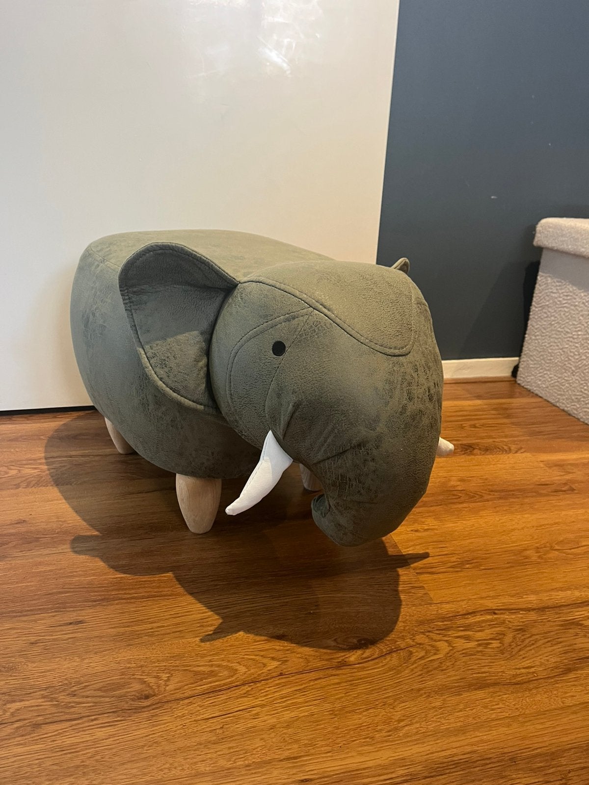 Olifanten poef krukje kinderkamer jungle kruk, @.nl, -, Ophalen of Verzenden, Zo goed als nieuw