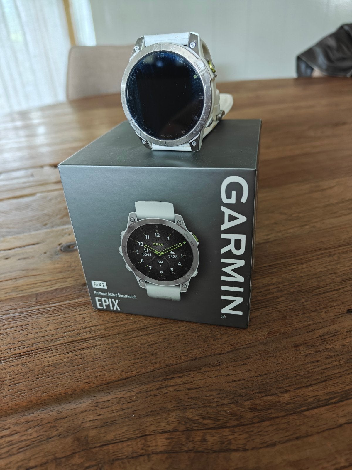 Garmin Epix Gen 2 Smartwatch - Wit/Zilver, Gebruikt, Wit, Garmin, Ophalen of Verzenden