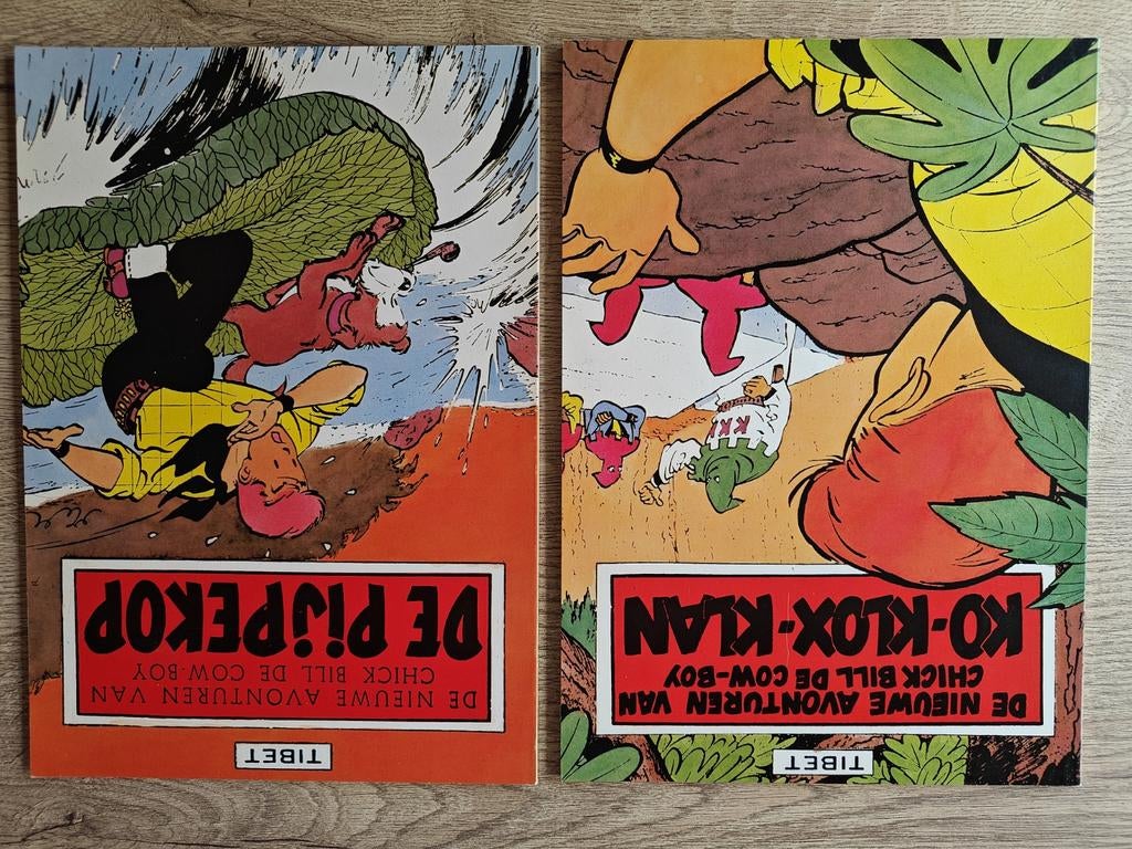 Chick Bill: De Pijpekop & Ko-Klox-Klan (2 stripboeken), Meerdere stripboeken, Ophalen of Verzenden, Gelezen, Tibet