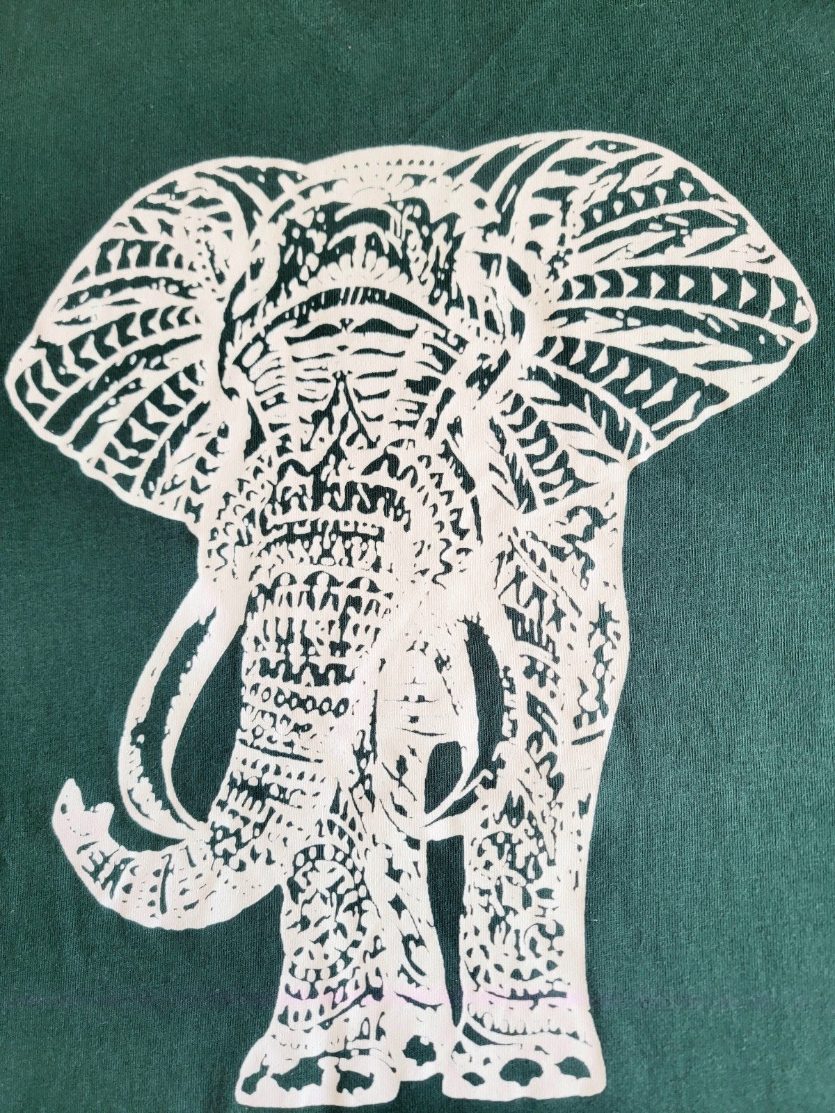 Super mooie, donkergroene Cambodiaanse olifant T-shirt XXL, Onbekend, Nieuw, Overige maten, Ophalen of Verzenden