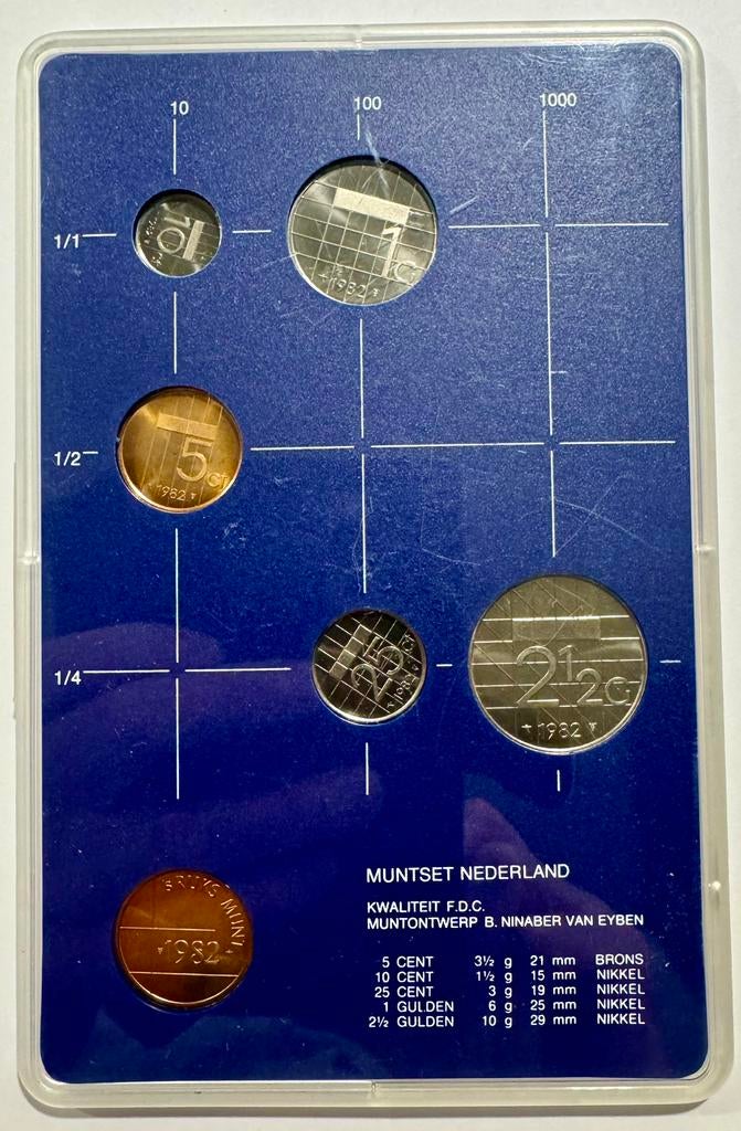 Muntenset Jaarset Nederland FDC 1982 ‘s RIJKS MUNT UTRECHT, Ophalen of Verzenden, Koningin Beatrix, Overige waardes, Setje