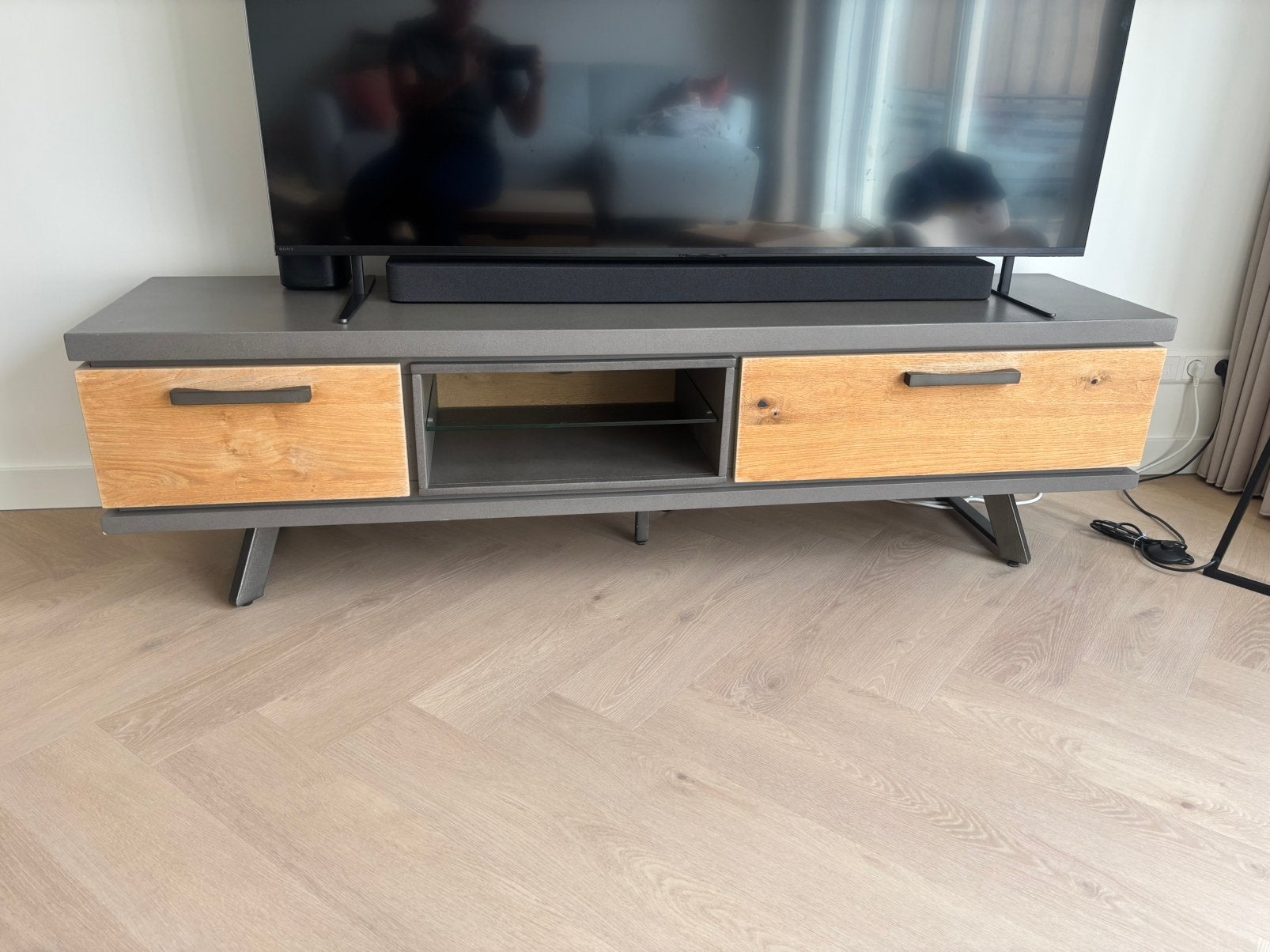 Henders en Hazel televisiemeubel, Huis en Inrichting, 150 tot 200 cm, Ophalen of Verzenden, Zo goed als nieuw, Minder dan 100 cm