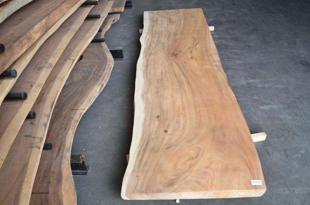 Suar boomstamtafel 350 cm-  BT251- 3,5  m boomstamtafel, Overige houtsoorten, Vijf personen of meer, Rechthoekig, Nieuw