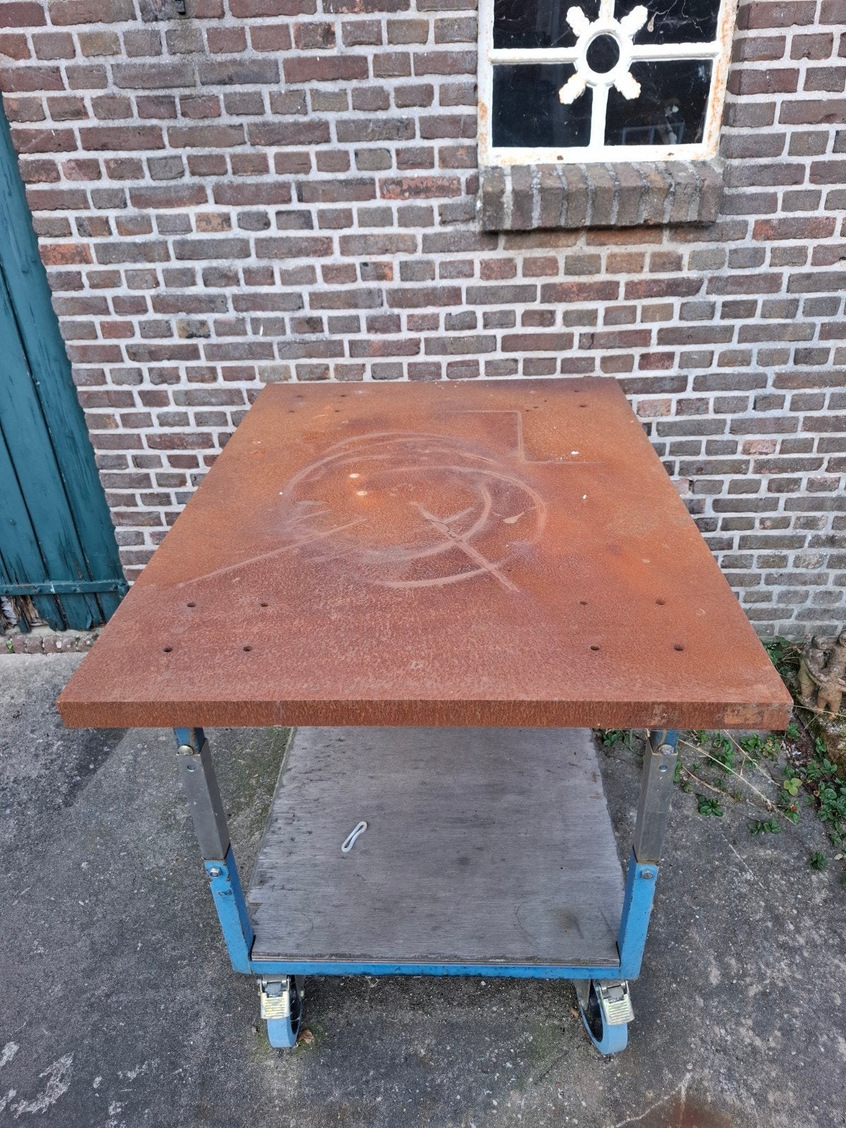 Robuuste lastafel / vlaktafel - 150x100x105 cm, 550kg, Doe-het-zelf en Verbouw, Ophalen, Gebruikt, 120 tot 170 cm