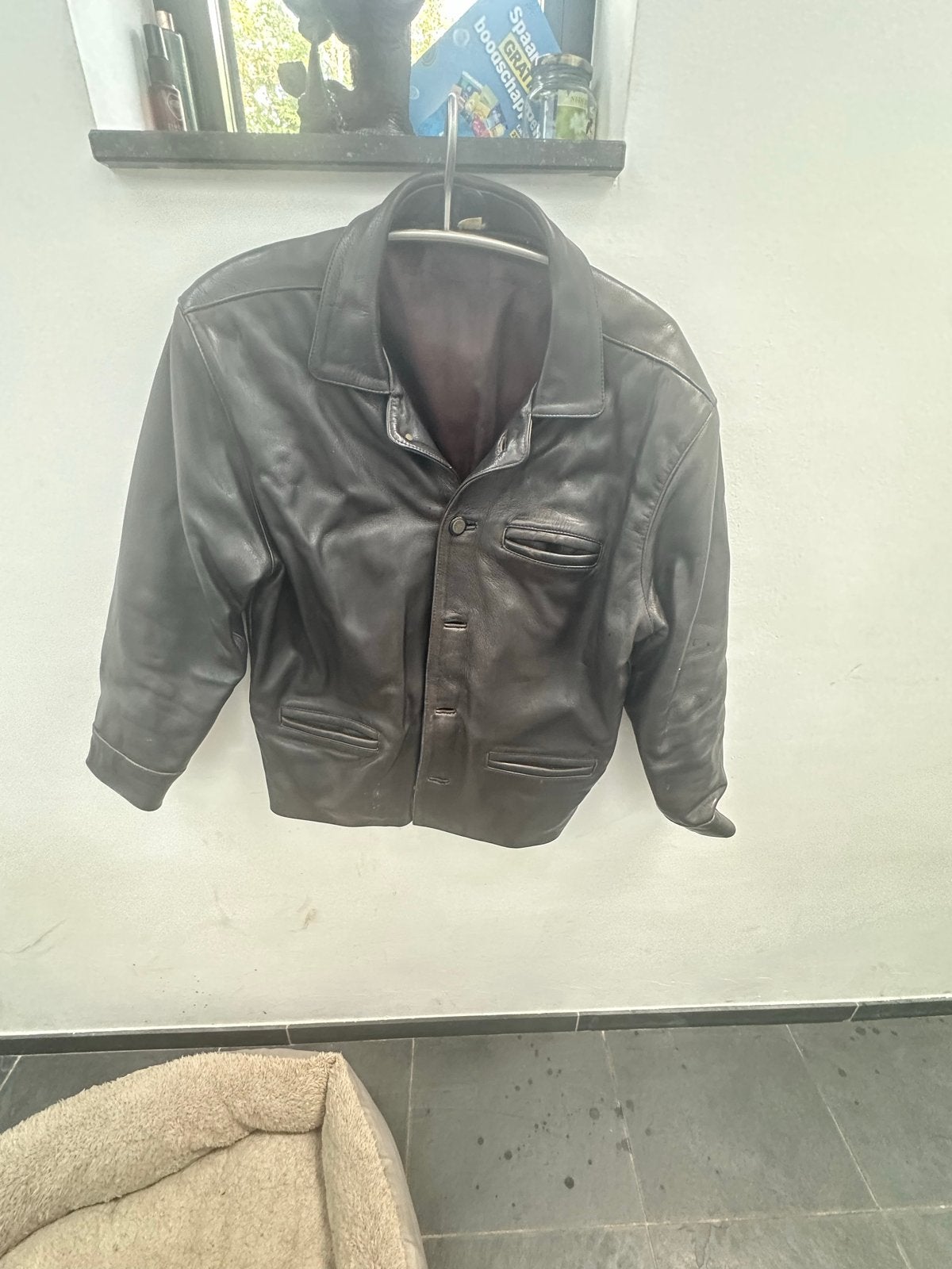 Leren herenjas casual chic maat M, Kleding | Heren, Ophalen of Verzenden, Gedragen, Overige maten, Bruin