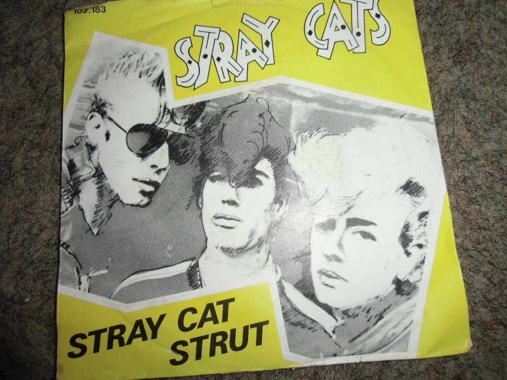 Stray Cats ‎Stray Cat Strut  Arista ‎ 7" 45 RPM Single  1981, Gebruikt, 7 inch, Ophalen of Verzenden, Overige typen