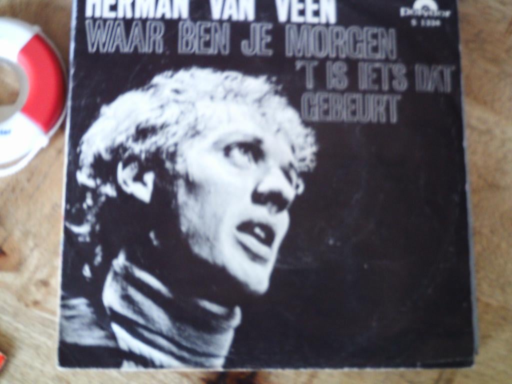 herman van veen - waar ben je morgen 7mei, 7 inch, Single, Ophalen of Verzenden, Nederlandstalig