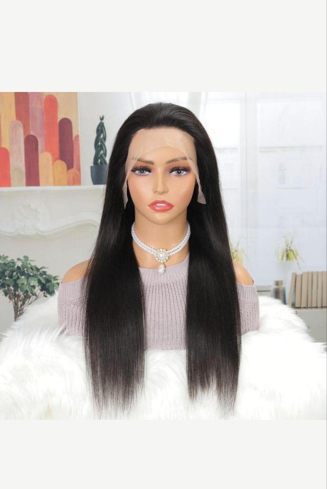 24 inch silky straight wig / pruik 100% menselijke haar, Ophalen of Verzenden, Nieuw, Pruik of Haarverlenging
