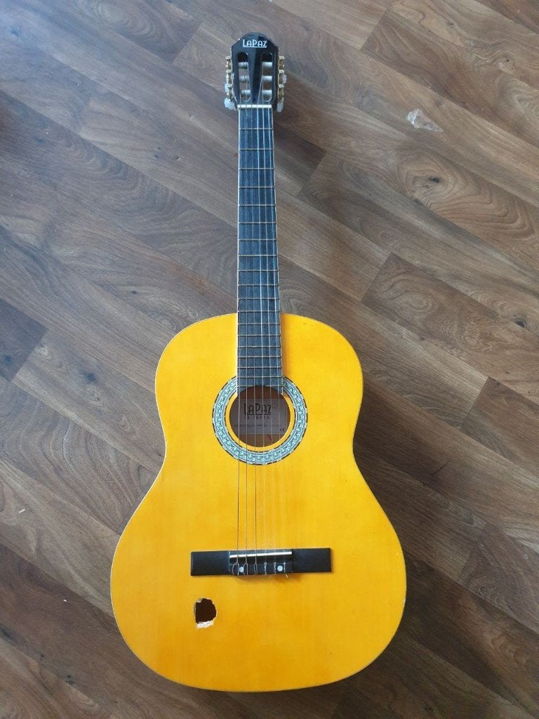Gitaar Lapaz 001 Amber Natural ( geel / oranje ), Ophalen, Gebruikt, Klassieke of Spaanse gitaar