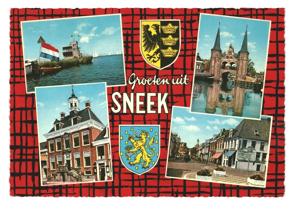 802389 Sneek Friesland 1970 Gelopen met Postzegel, Verzamelen, Ophalen of Verzenden, 1960 tot 1980, Gelopen, Friesland