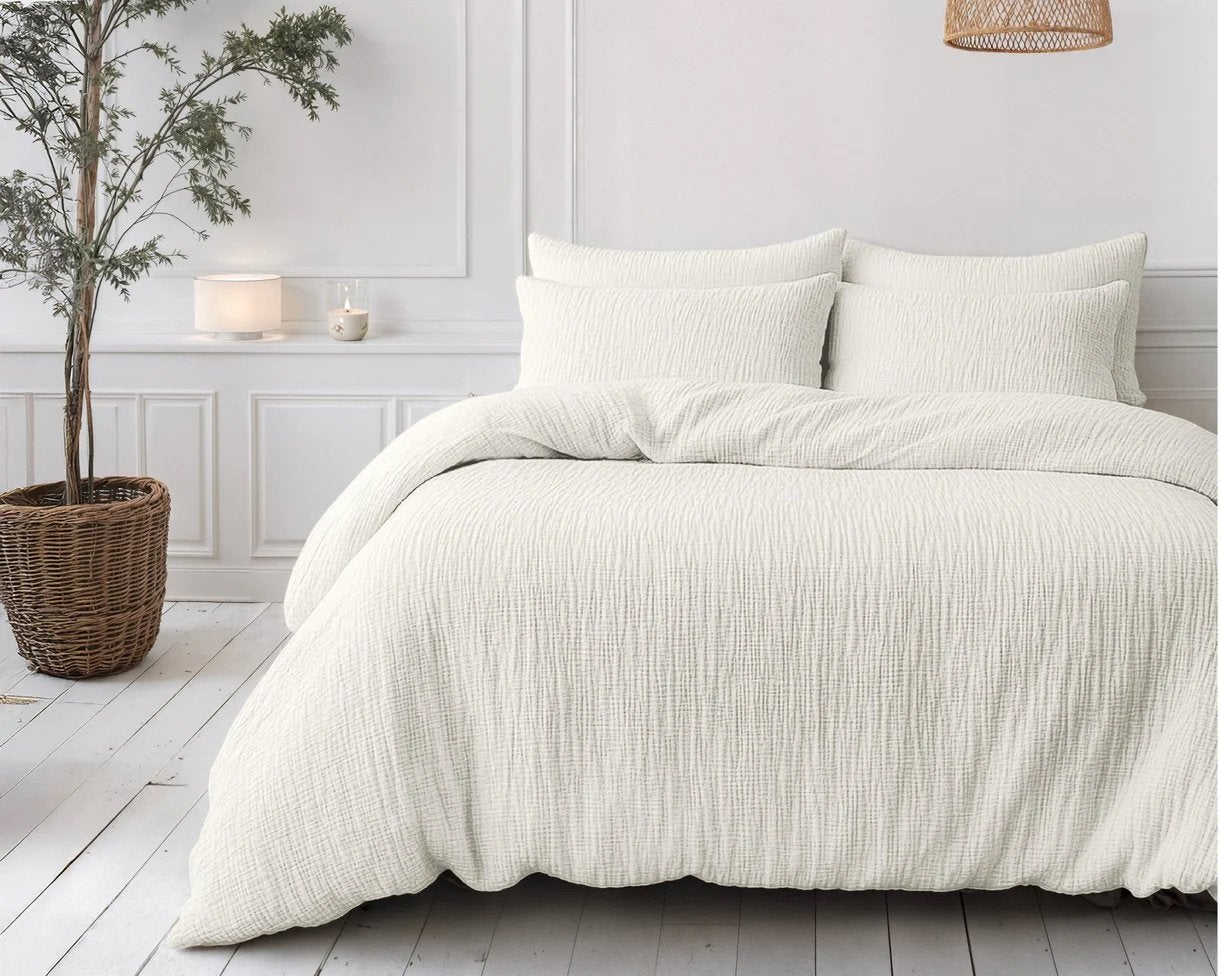Sleeptime lazy dekbed mousseline beige NIEUW, Beige, Ophalen of Verzenden, Deken of Dekbed, Nieuw