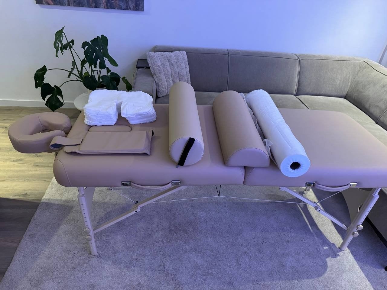 Nieuwe ZenGrowth massagetafel compleet met accessoires, Sport en Fitness, Ophalen of Verzenden, Nieuw, Massagetafel