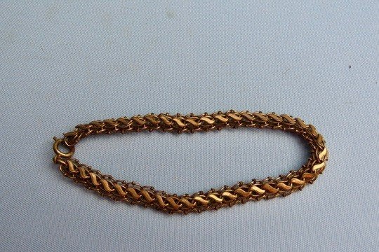Art Deco armband - messing - jaren '30 - kostuum juweel, Ophalen of Verzenden, Overige materialen, Armband