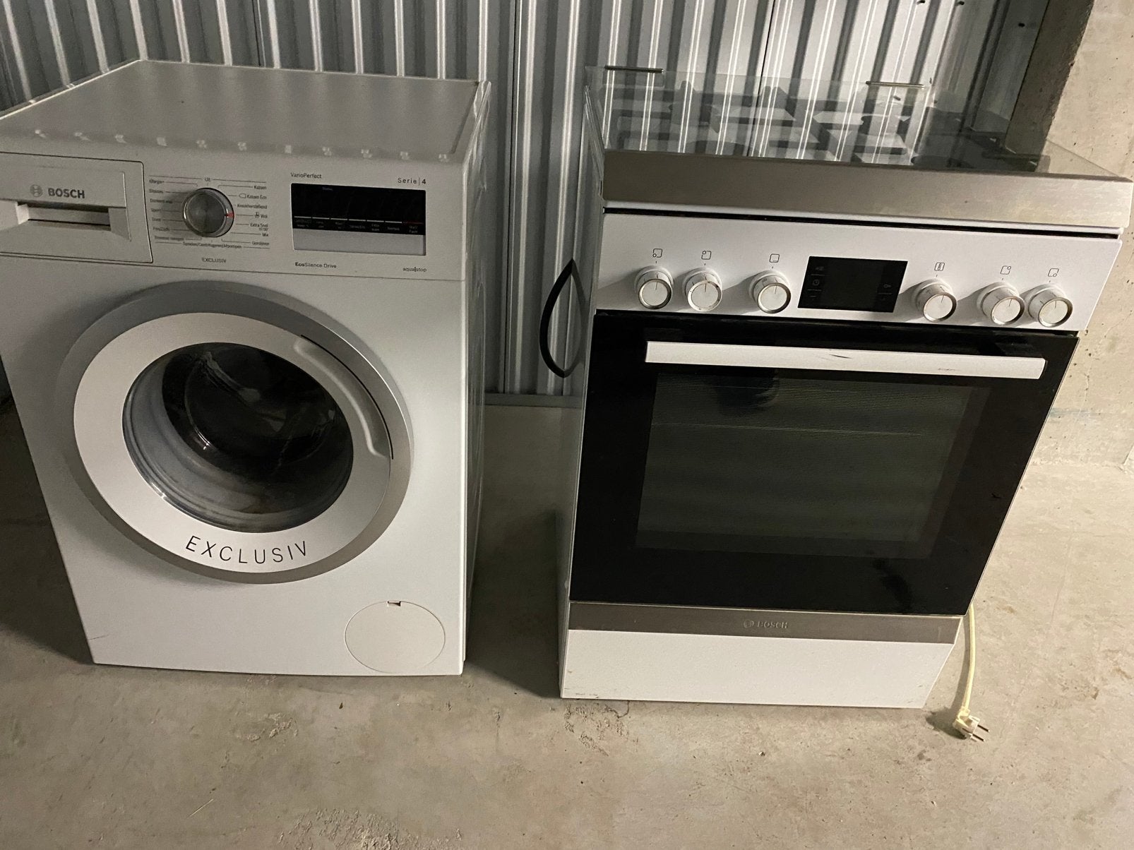 Wasmachine en fornuis, Ophalen, Gebruikt, 4 kookzones, Gas