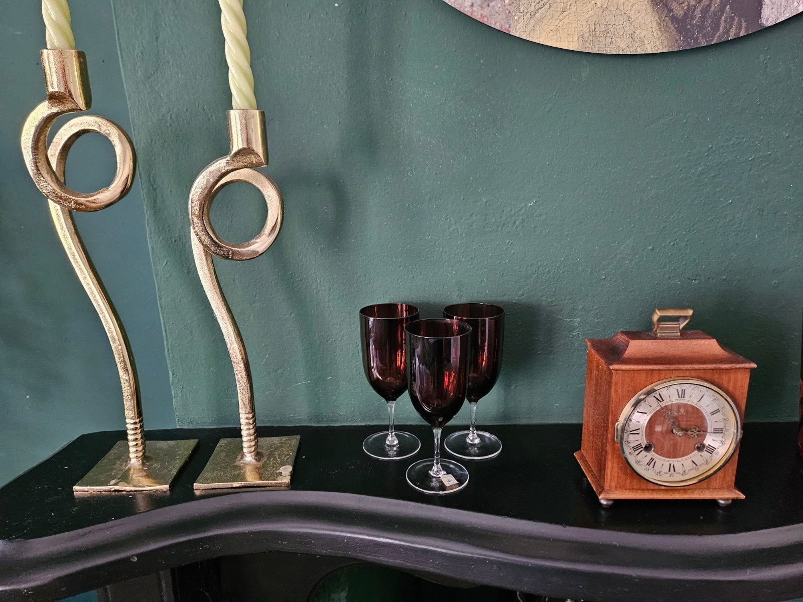 Set van 3 handgemaakte Zwiesel wijnglazen, amberkleurig, Ophalen of Verzenden