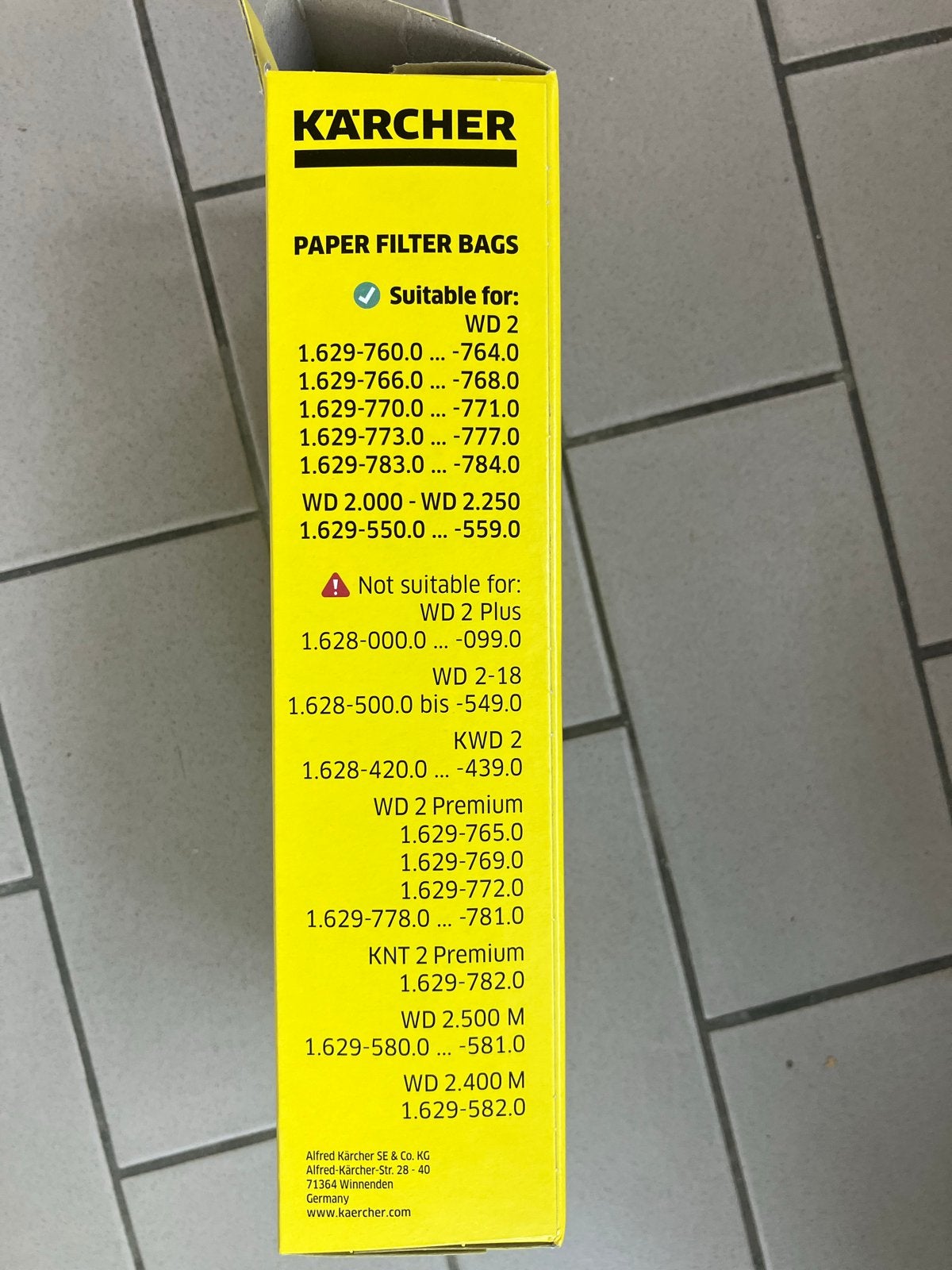 Kärcher stofzuigerzakken (3 stuks) voor WD 2, Stofzak, Kärcher, Nieuw, Ophalen of Verzenden