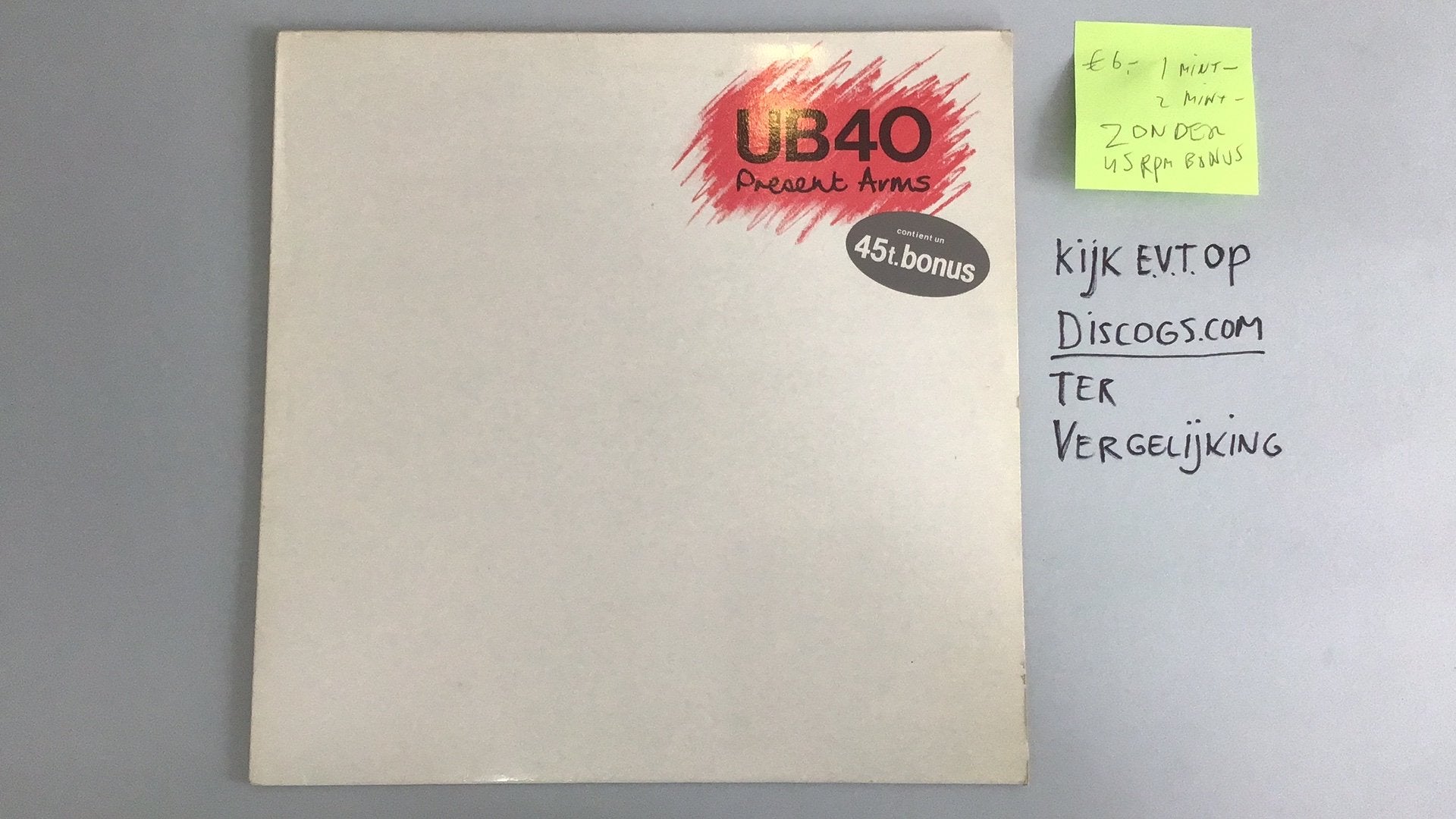 UB40 - Present Arms ZONDER 45 TOEREN BONUS!!!!!, Ophalen of Verzenden, Gebruikt, Overige formaten
