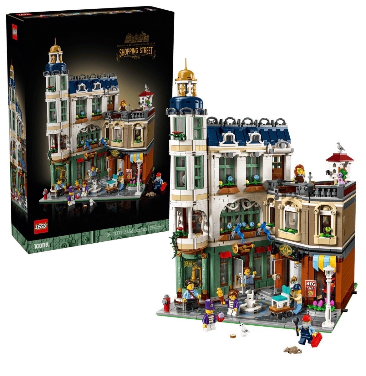 LEGO Icons 11371 Shopping Street - Zo goed als nieuw, Ophalen of Verzenden, Zo goed als nieuw