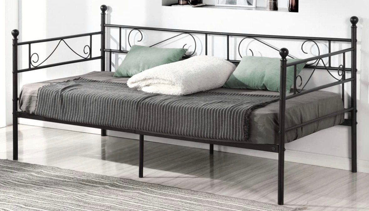 Metal Bedframe 90x190 cm - Guest/Kid/Garden bed, Ophalen, 90 cm, Eenpersoons, 190 cm of minder