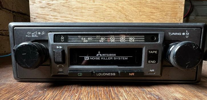 Mitsubishi RX-737 Cassette Speler met Radio, Ophalen of Verzenden, Gebruikt
