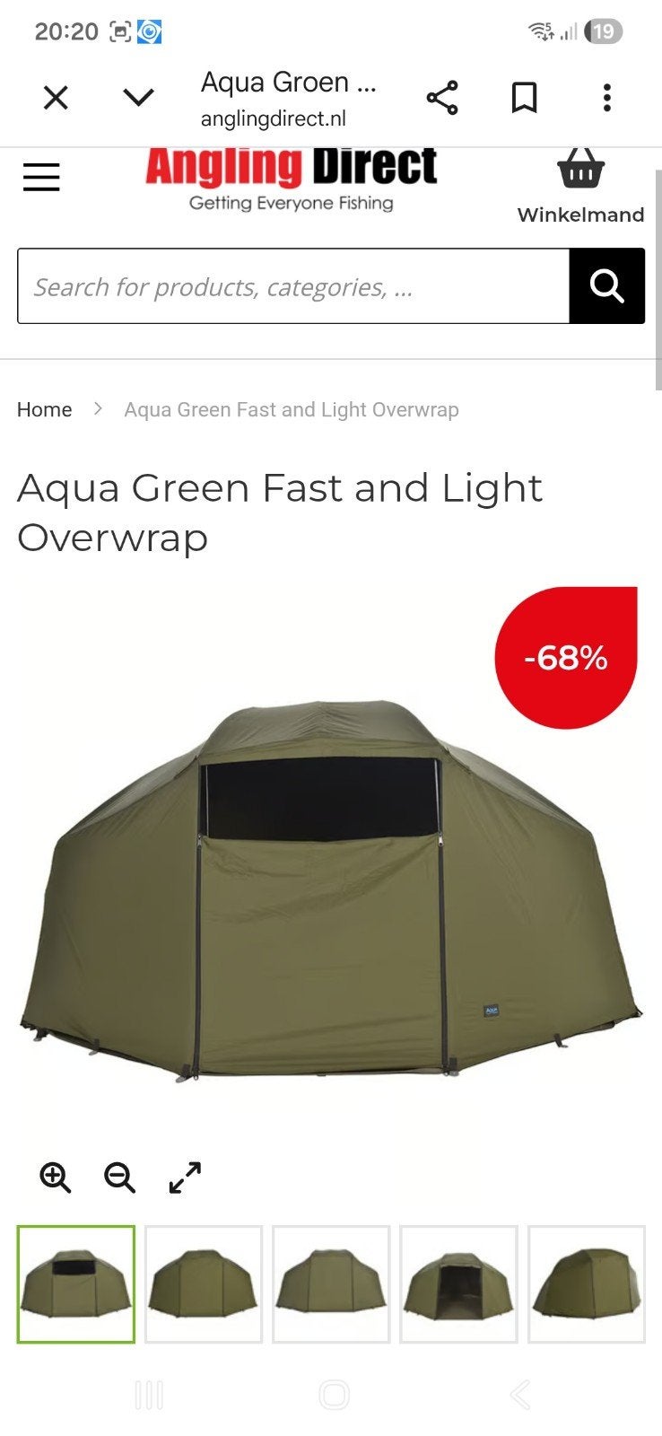 Gezocht Aqua  Fast and Light Overwrap - Bivvy Tent, Ophalen of Verzenden, Zo goed als nieuw, Overige typen
