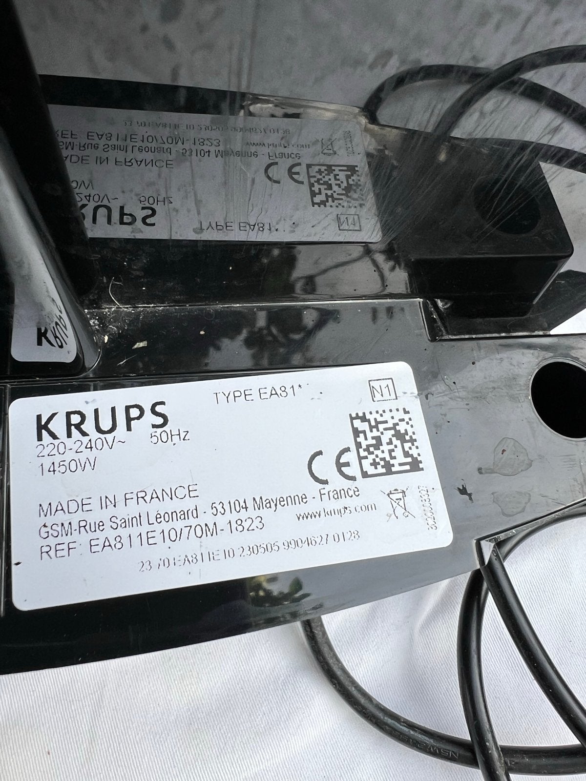 Krups Quattro Force Koffiemachine - Type EA81, Afneembaar waterreservoir, Gebruikt, Espresso apparaat, Gemalen koffie
