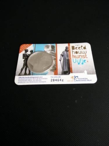 2012 Het Beeldhouwkunst vijfje in coincard, Ophalen of Verzenden, Koningin Beatrix, Euro's