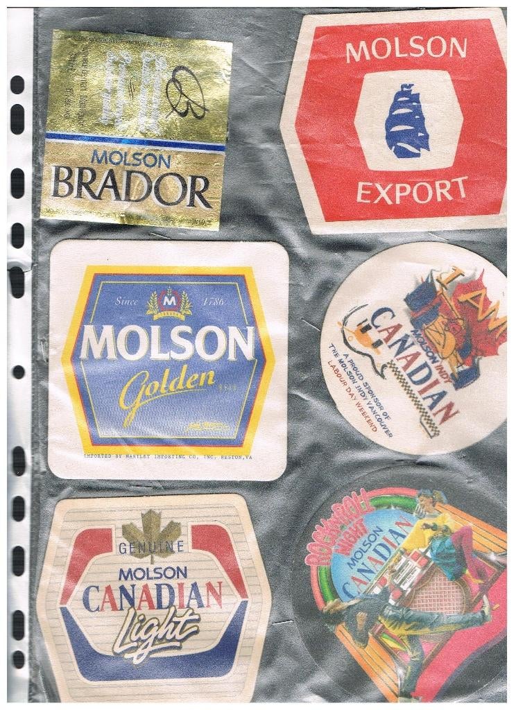 BIERVILTJES AMEERTIKA/CANADA, Verzenden, Zo goed als nieuw, Viltje(s), Overige merken