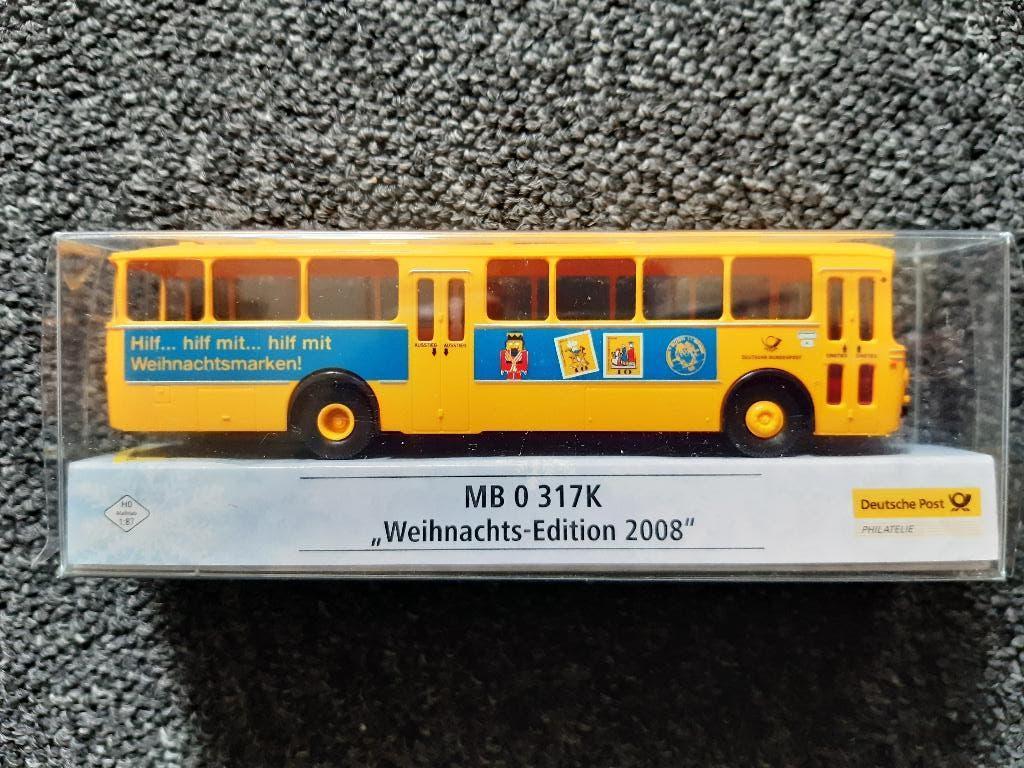 Brekina modelbus Mercedes O317 Deutsche Bundespost Weihnacht, Hobby en Vrije tijd, Modelauto's | 1:87, Ophalen of Verzenden, Zo goed als nieuw
