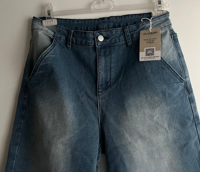 Ovabaddy, super leuke jeans taille 40cm lengte va kruis 64cm, Kleding | Dames, Broeken en Pantalons, Maat 38/40 (M), Blauw, Nieuw