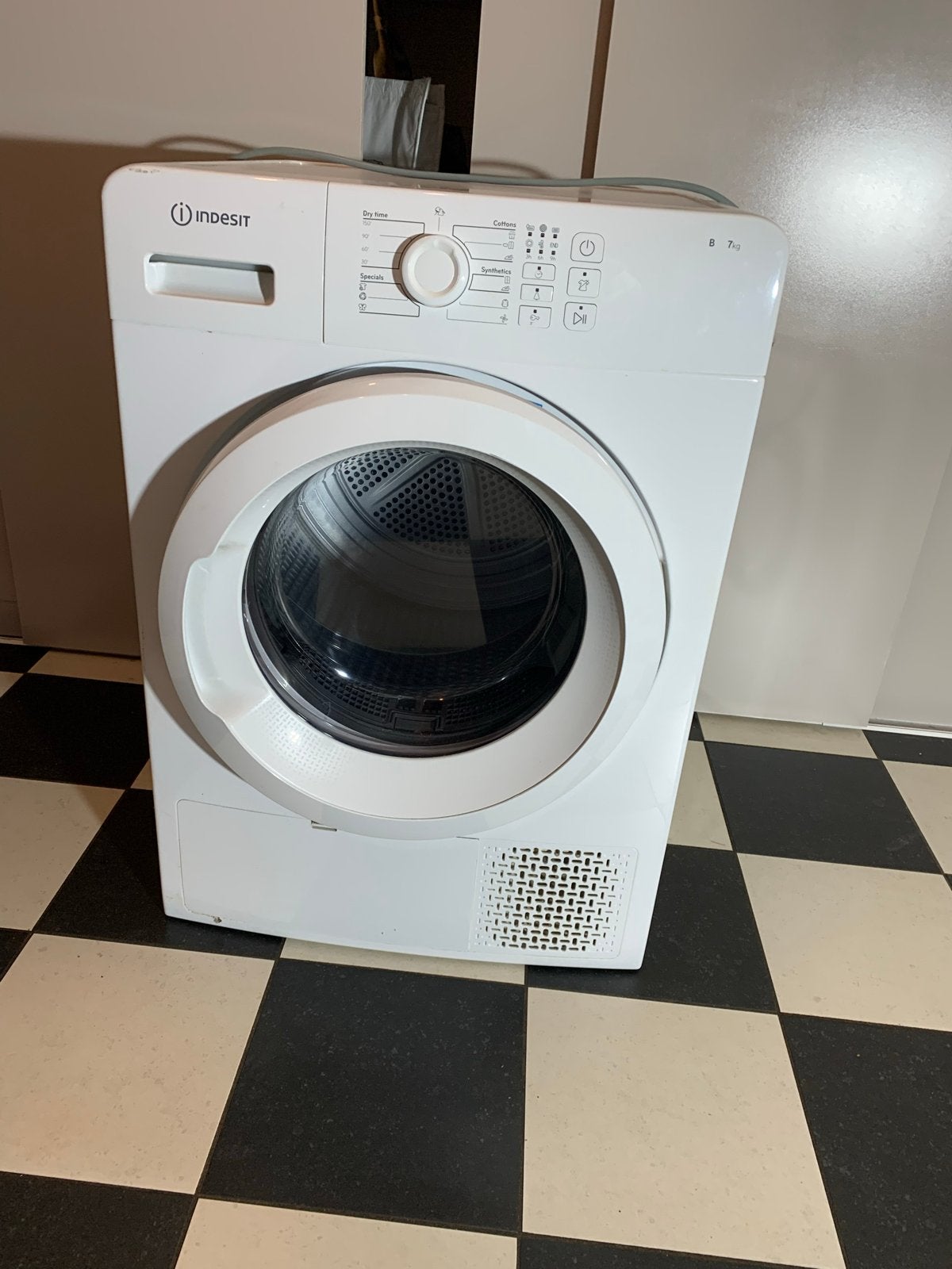 Indesit Condensdroger 7kg - Wit, Witgoed en Apparatuur, Ophalen, 6 tot 8 kg, Gebruikt, Voorlader