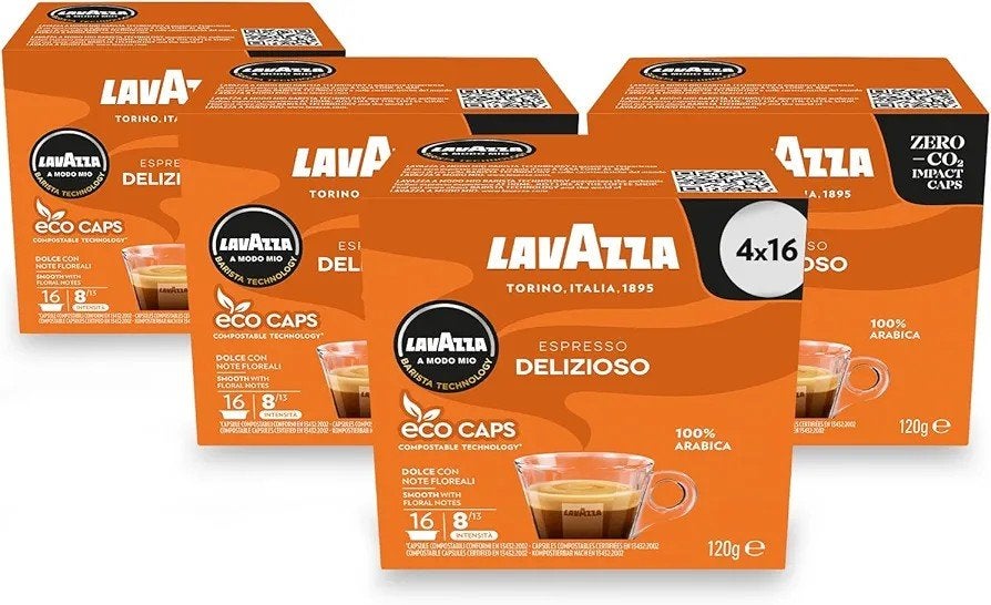 Lavazza Espresso Delizioso Eco Caps - 4x16 cups, Ophalen of Verzenden
