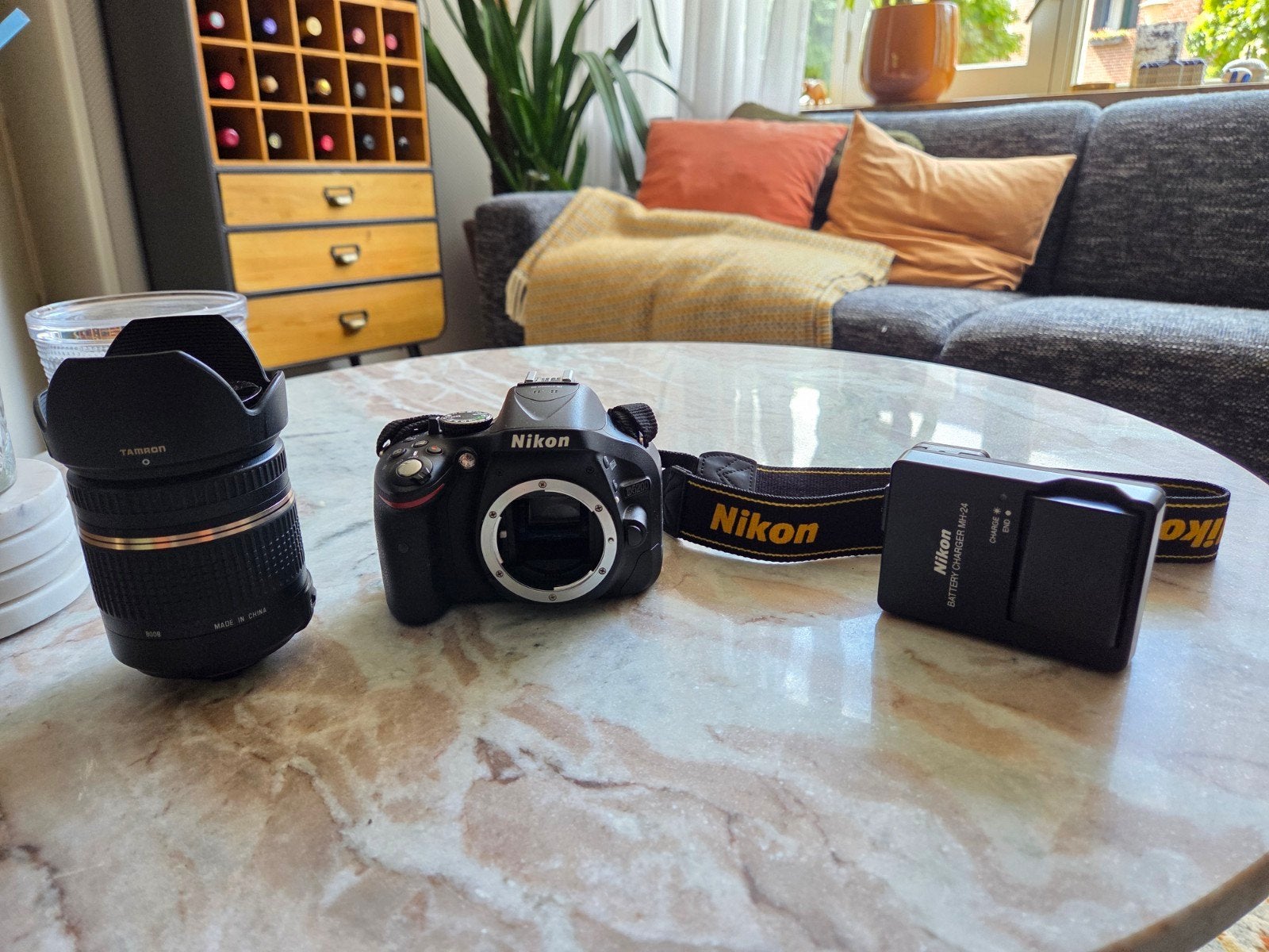 Nikon D5200 spiegelreflexcamera met Tamron lens en flitser, Audio, Tv en Foto, Fotocamera's Digitaal, Ophalen, Spiegelreflex, Ingebouwde flitser