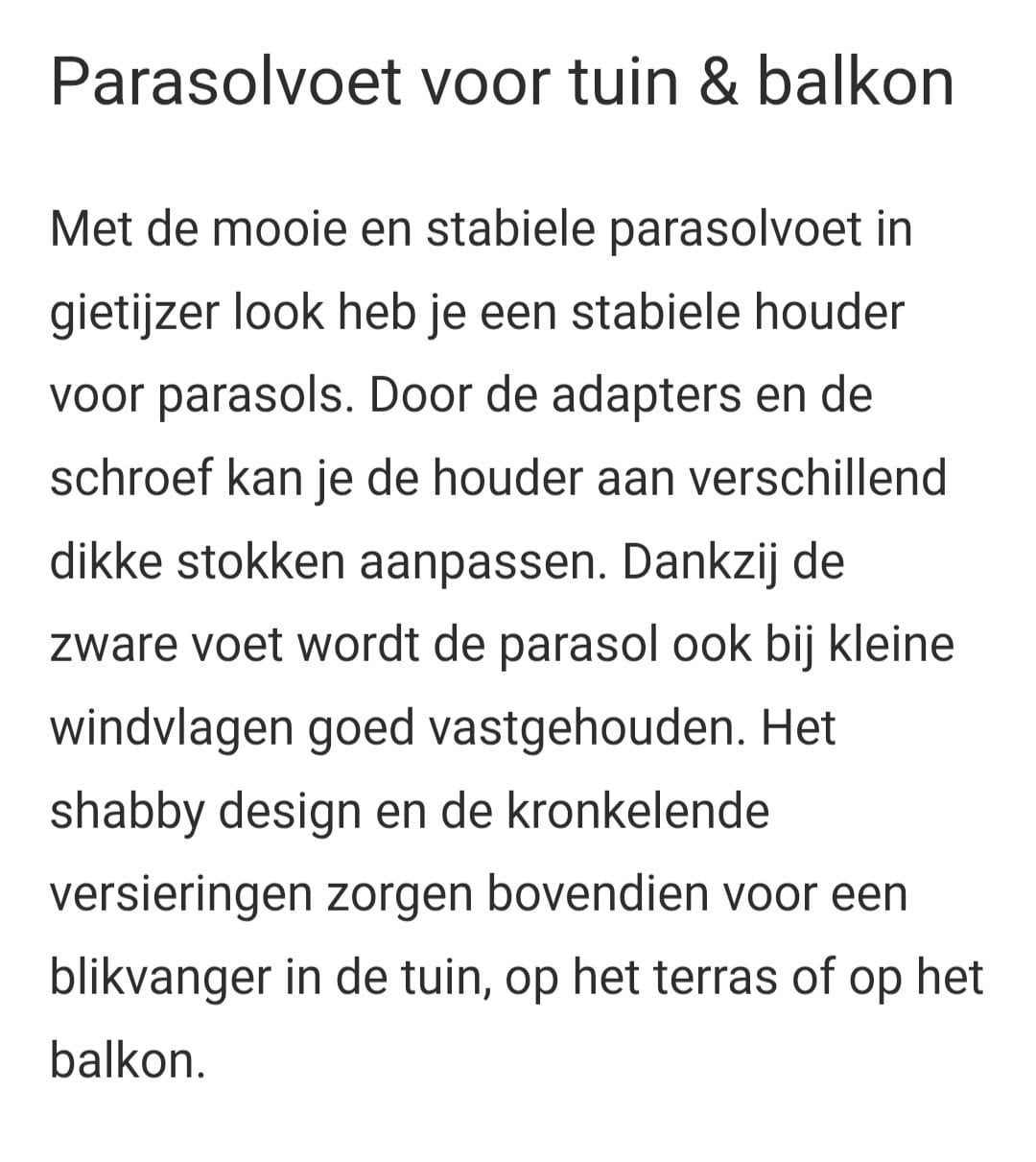 Foto 5 van 4 x zware parasolvoet