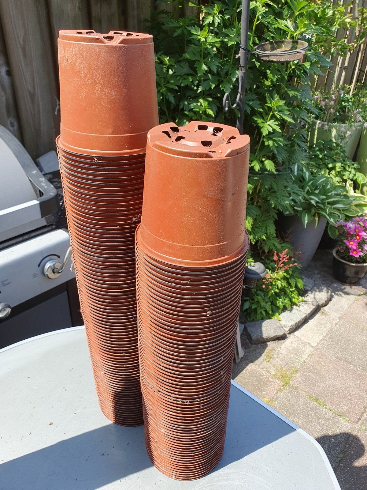 143x Desch Kweekpotten 14cm (Type C) – Professionele Plastic, Tuin en Terras, Bloempotten, Kunststof, Minder dan 40 cm, Minder dan 25 cm