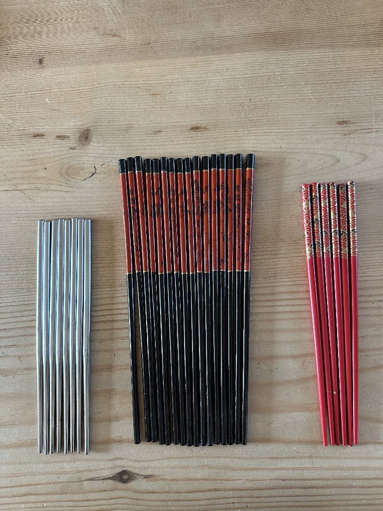 Eetstokjes, chopsticks, chinees, 30 stuks, Ophalen of Verzenden, Rvs of Chroom